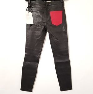 NWT Current Elliott Stiletto Ankle Skinny Leather Pants - Size 28 - NEW